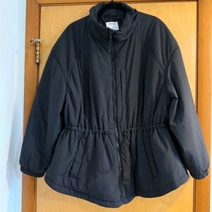 Old Navy Black Drawstring-Waist Puffer Jacket